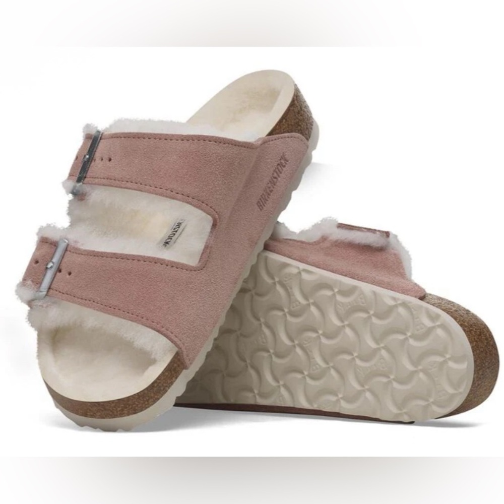 Birkenstock Pink Suede Sandals - Picture 2 of 6
